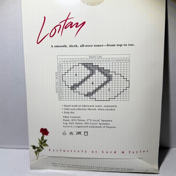 Lot of 4 Vintage (1990s) Pantyhose Sizes A & AB Givenchy, Hanes, Lord & Taylor - Picture 5 of 5